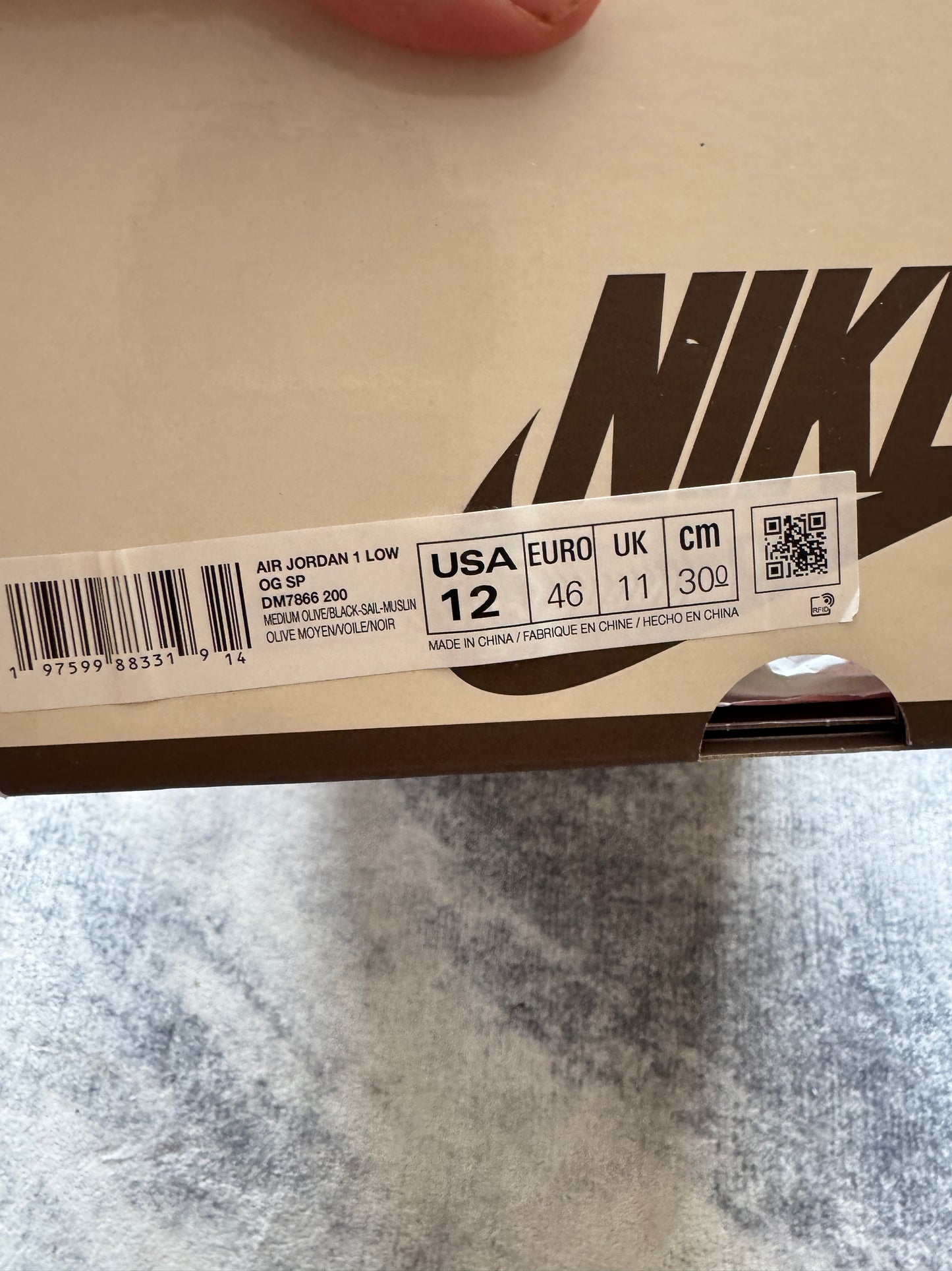 Jordan 1 Low Travis Scott Medium Olive