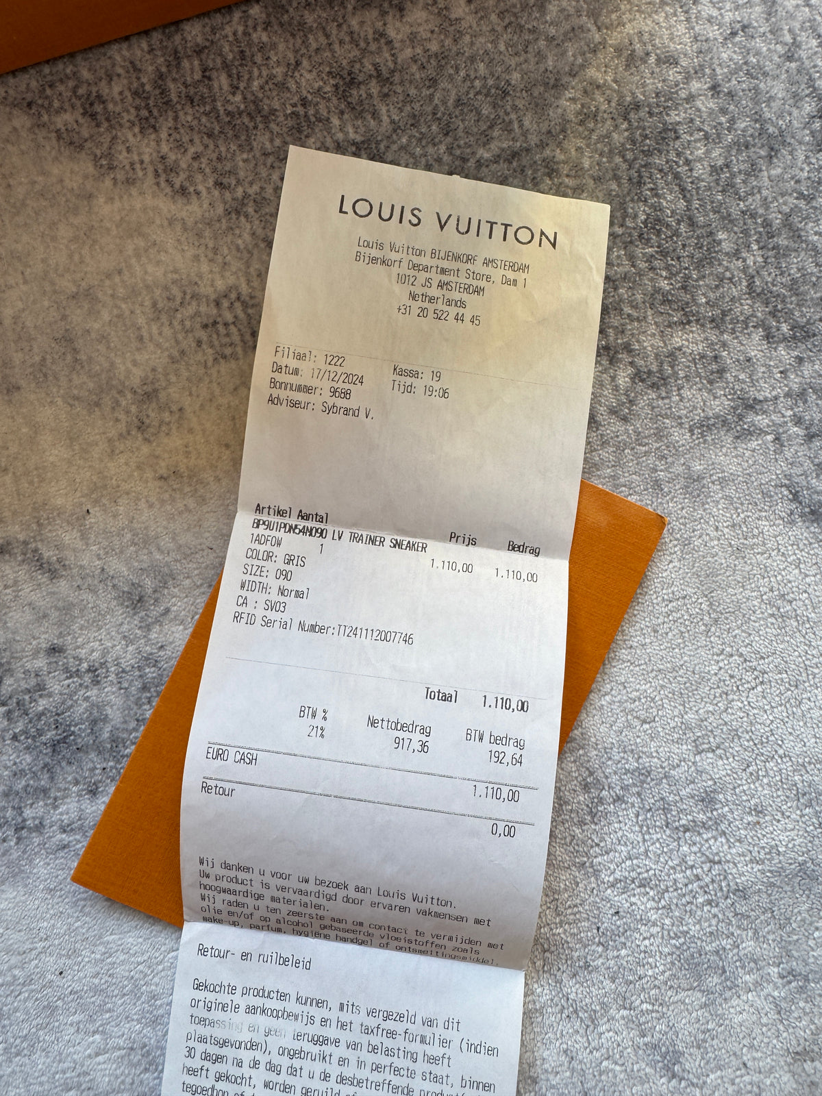 Louis Vuitton Trainer Denim Grey Strap