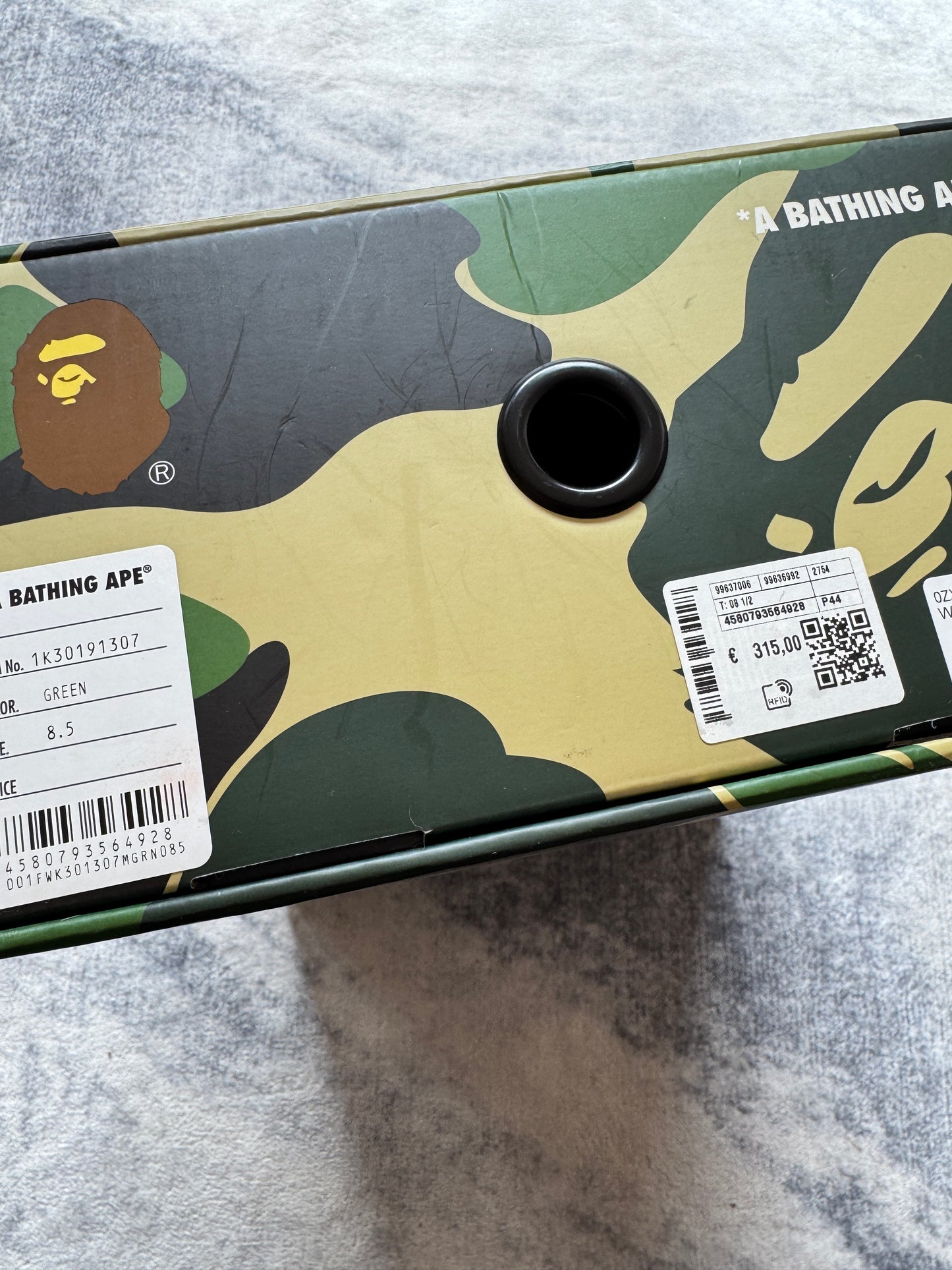 A Bathing Ape Bapesta White Camo