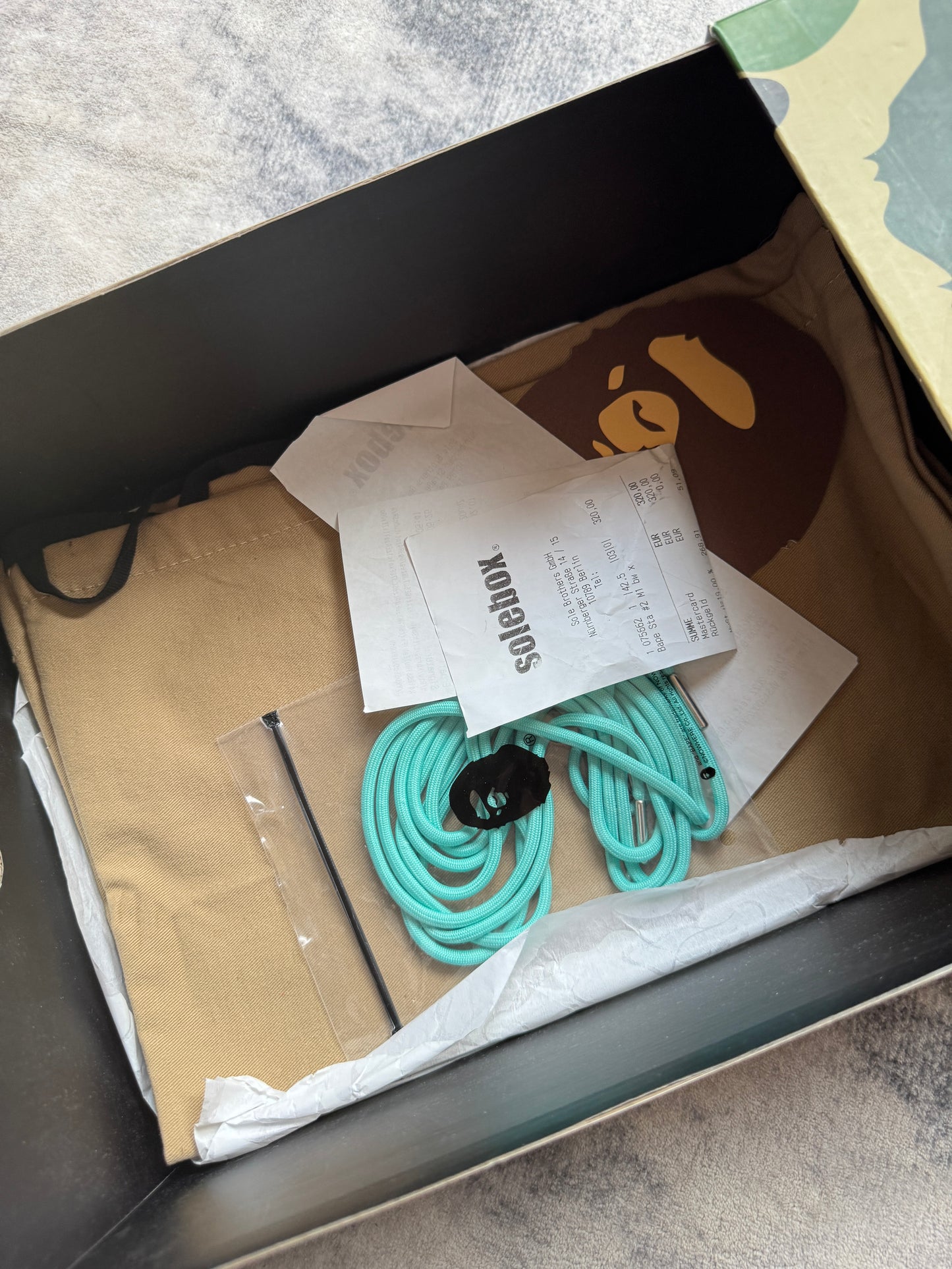 A Bathing Ape Bapesta Teal Brown