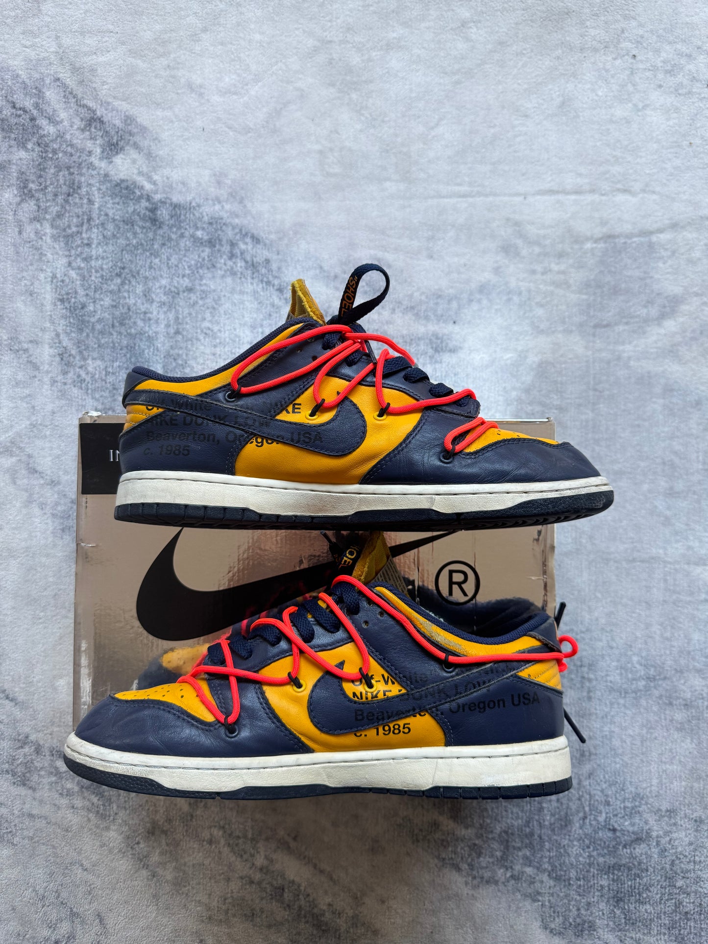 Nike Dunk low Off White University Gold