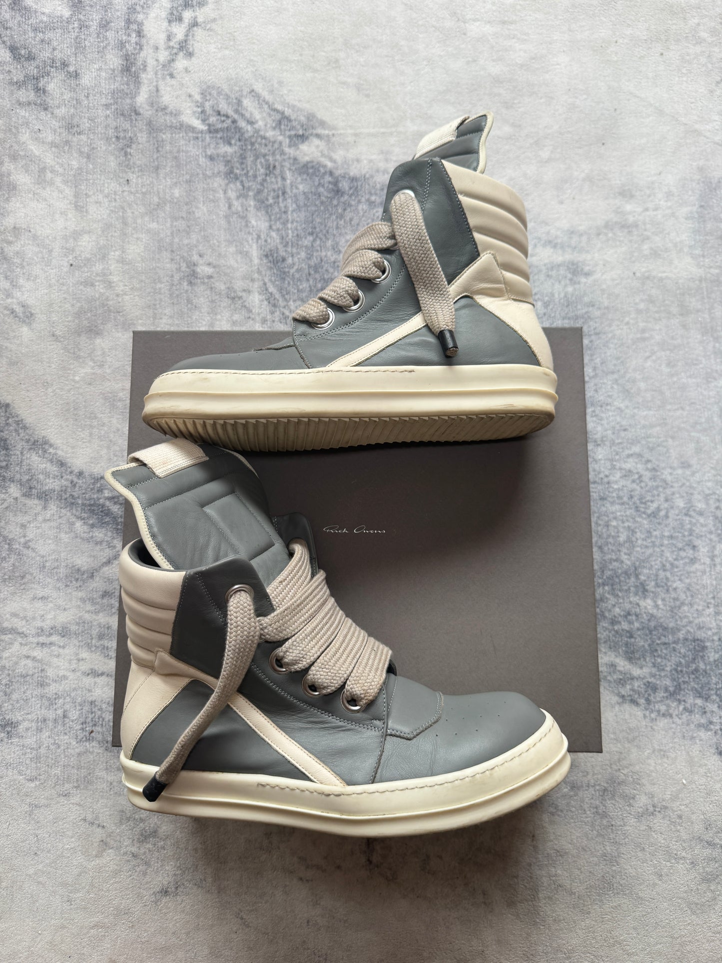 Rick Owens Geobasket Jumbolaces Grey