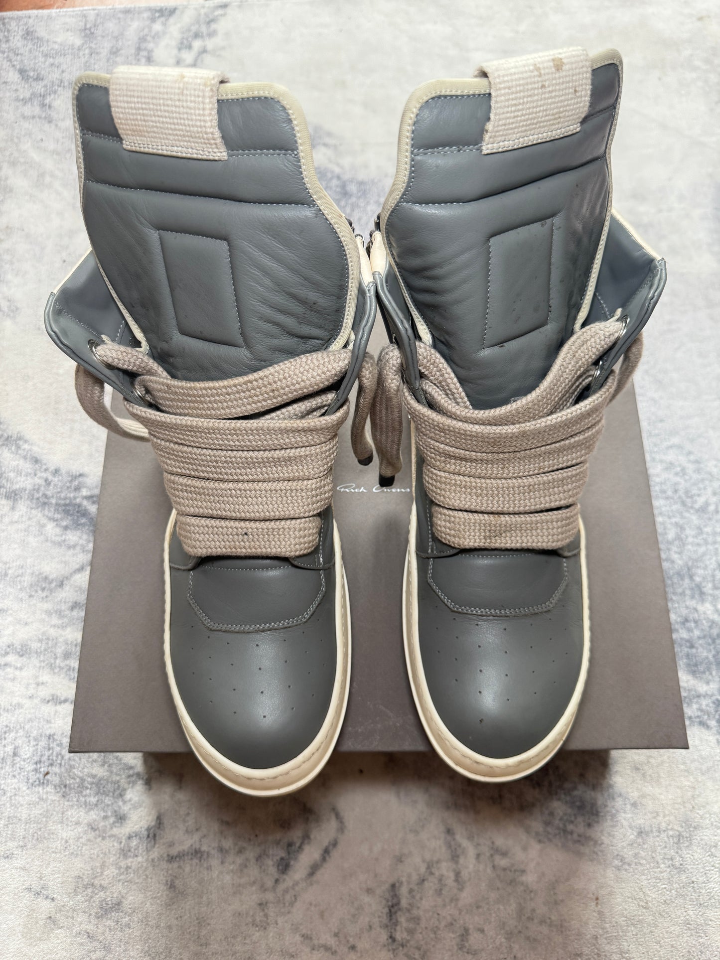 Rick Owens Geobasket Jumbolaces Grey
