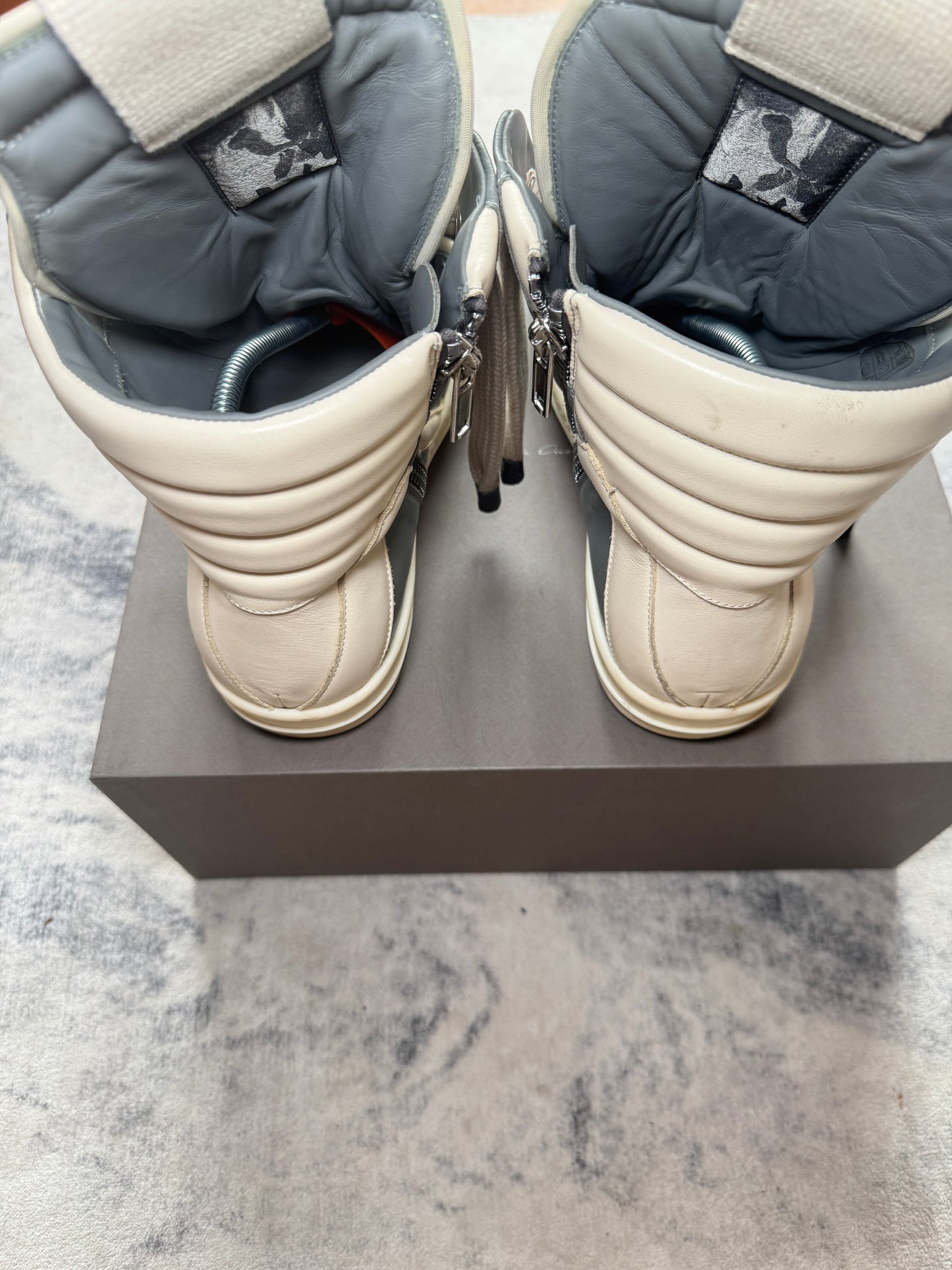 Rick Owens Geobasket Jumbolaces Grey