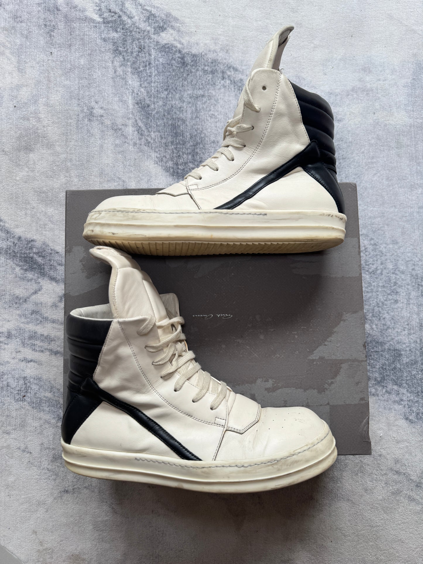 Rick Owens Geobasket Black/White