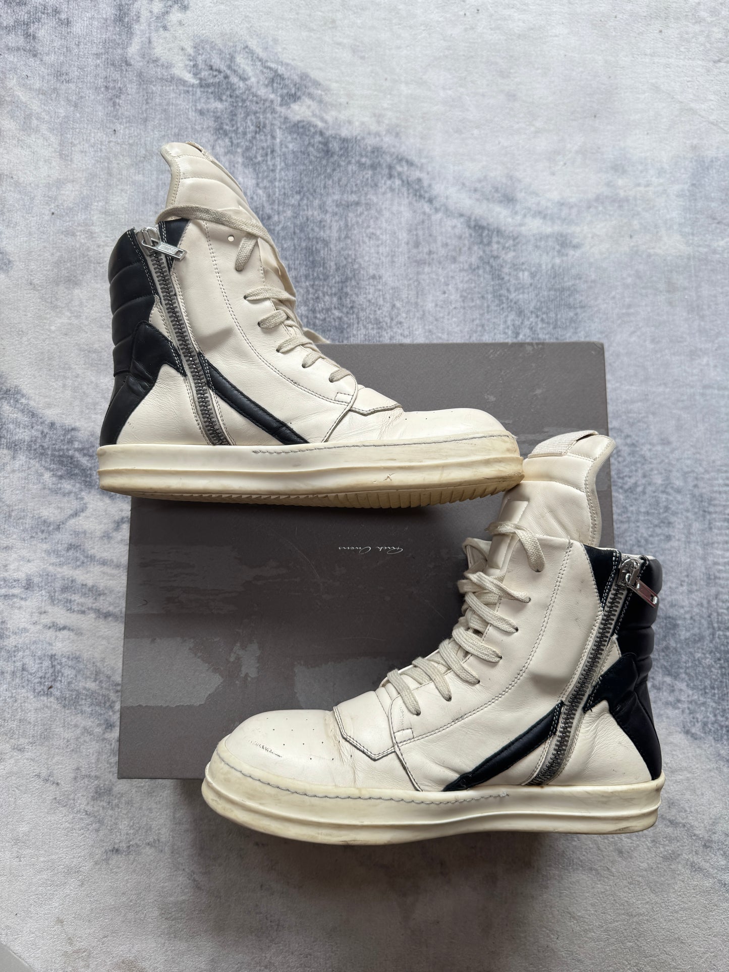 Rick Owens Geobasket Black/White