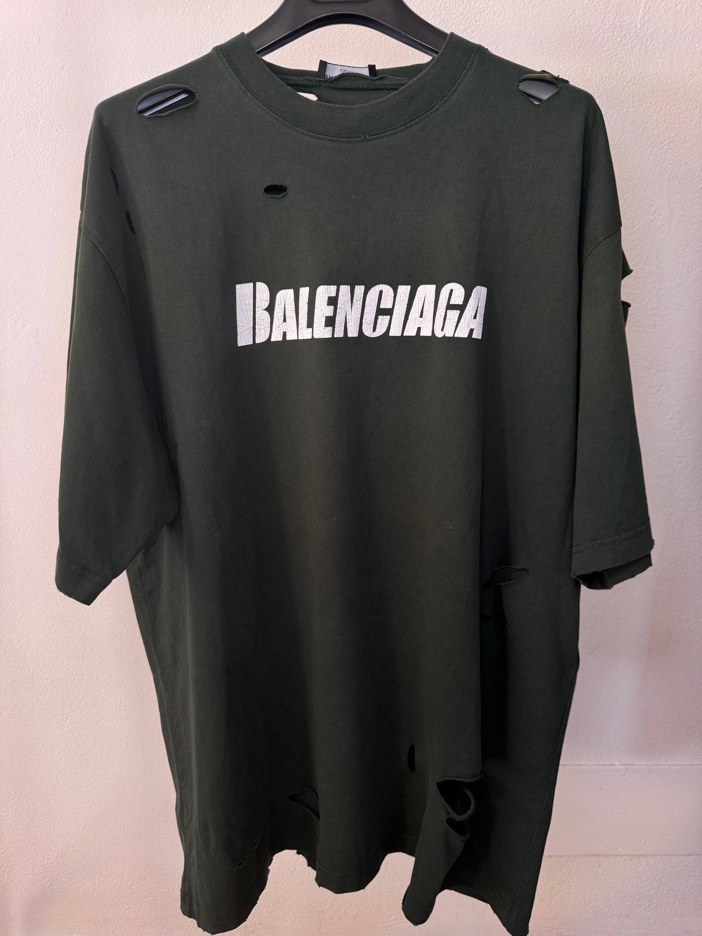Balenciaga Hole Green T-Shirt
