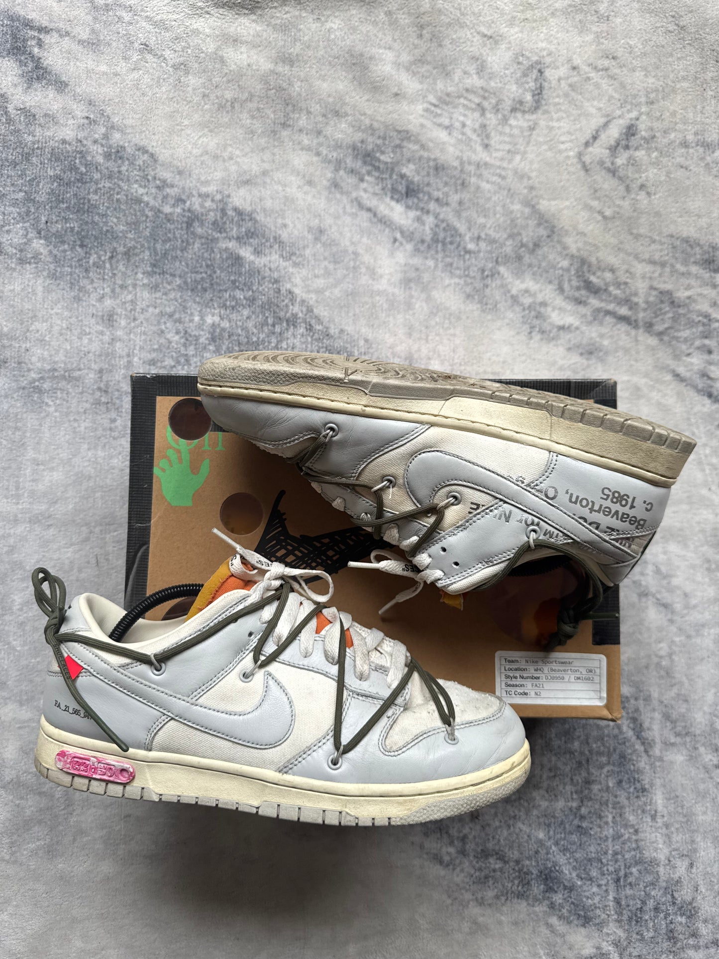 Nike Dunk low Off White Lot 22