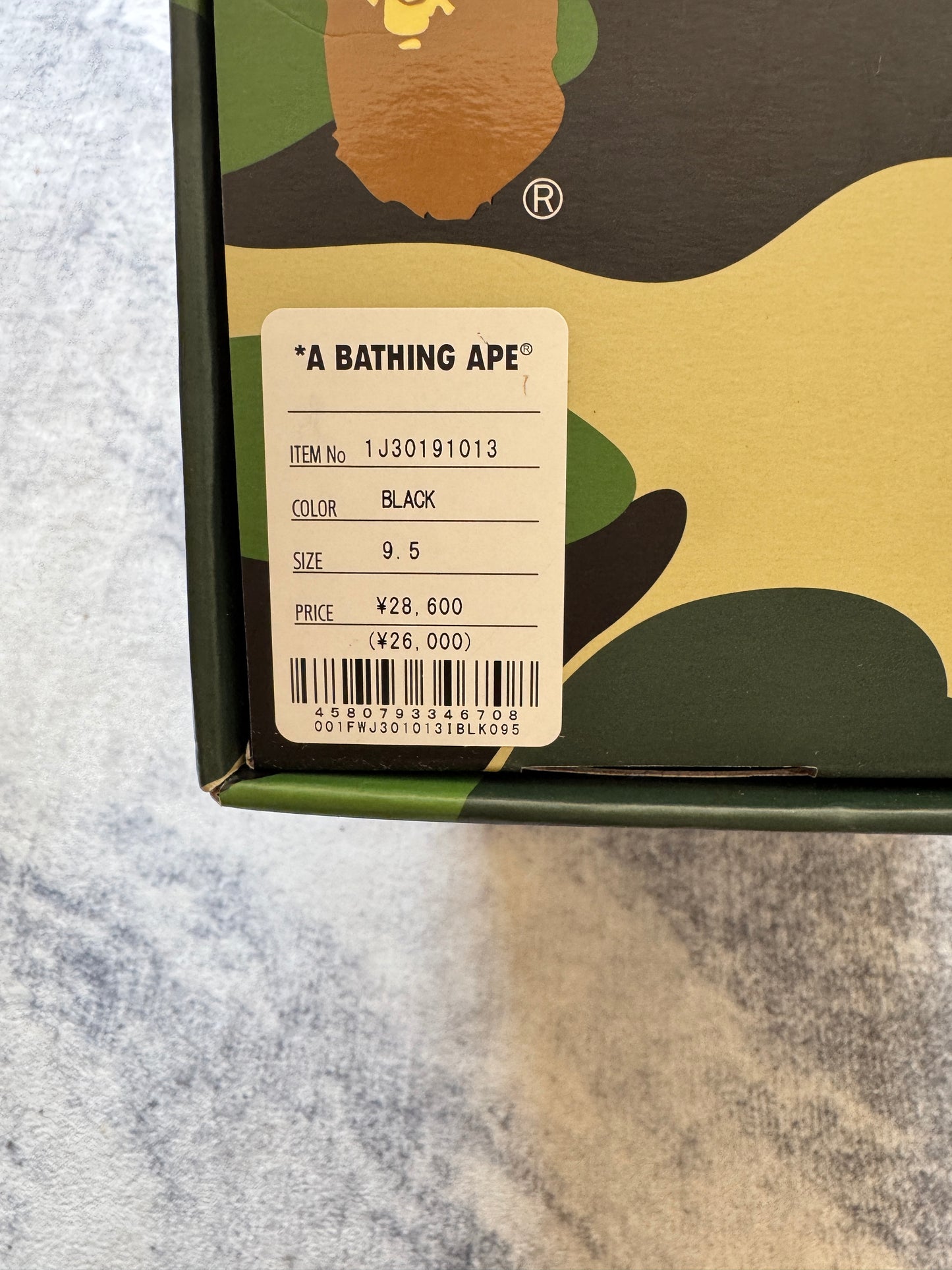 A Bathing Ape Bapesta Black Leather