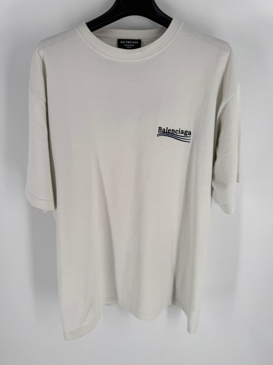 Balenciaga White Logo T-shirt