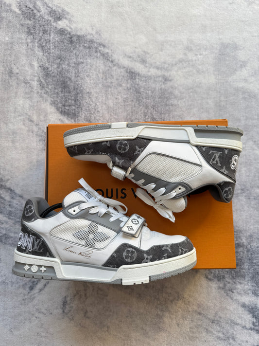 Louis Vuitton Trainer Denim Grey Strap