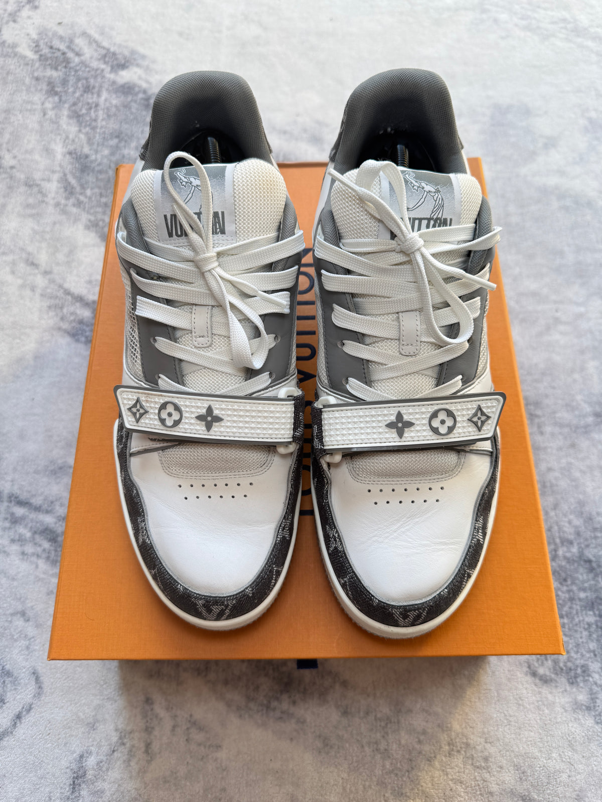 Louis Vuitton Trainer Denim Grey Strap
