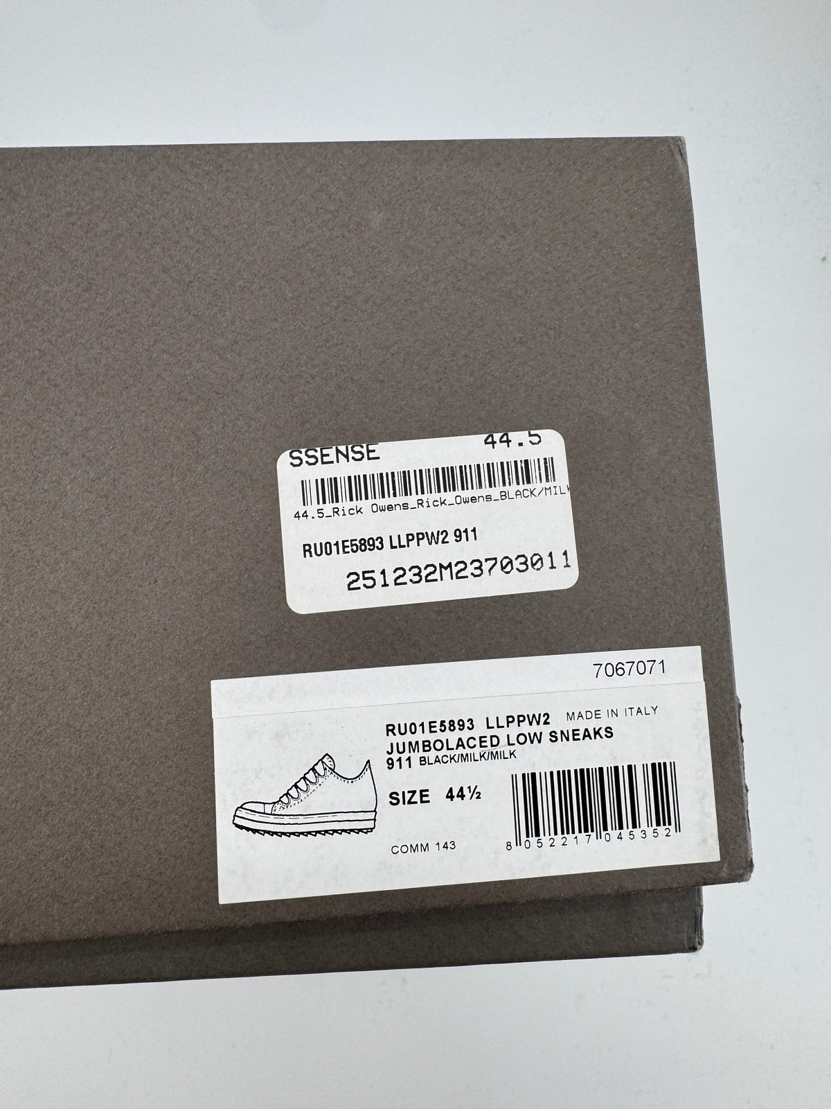 Rick Owens Jumbolaces Low
