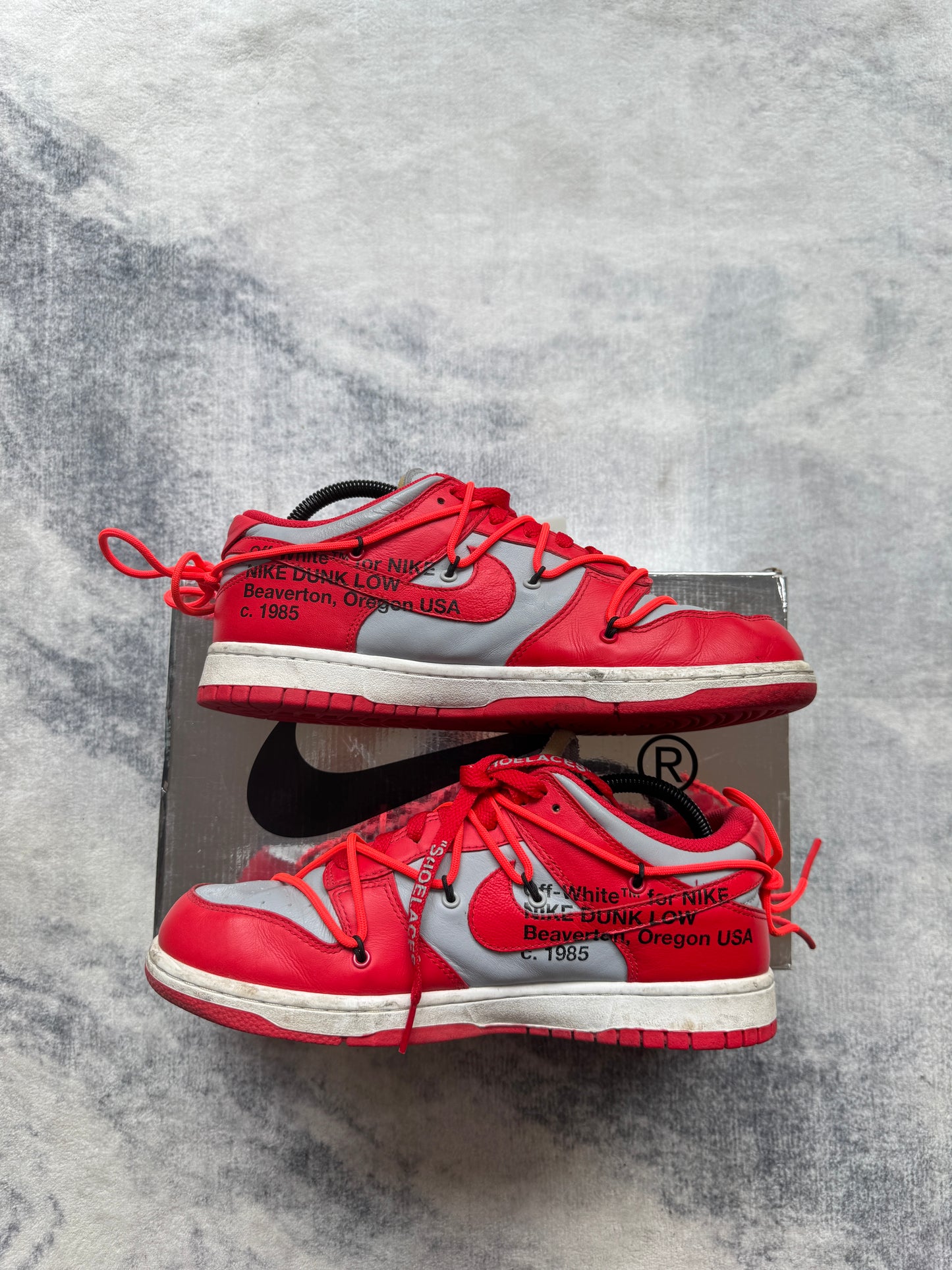 Nike Dunk low Off White University Red