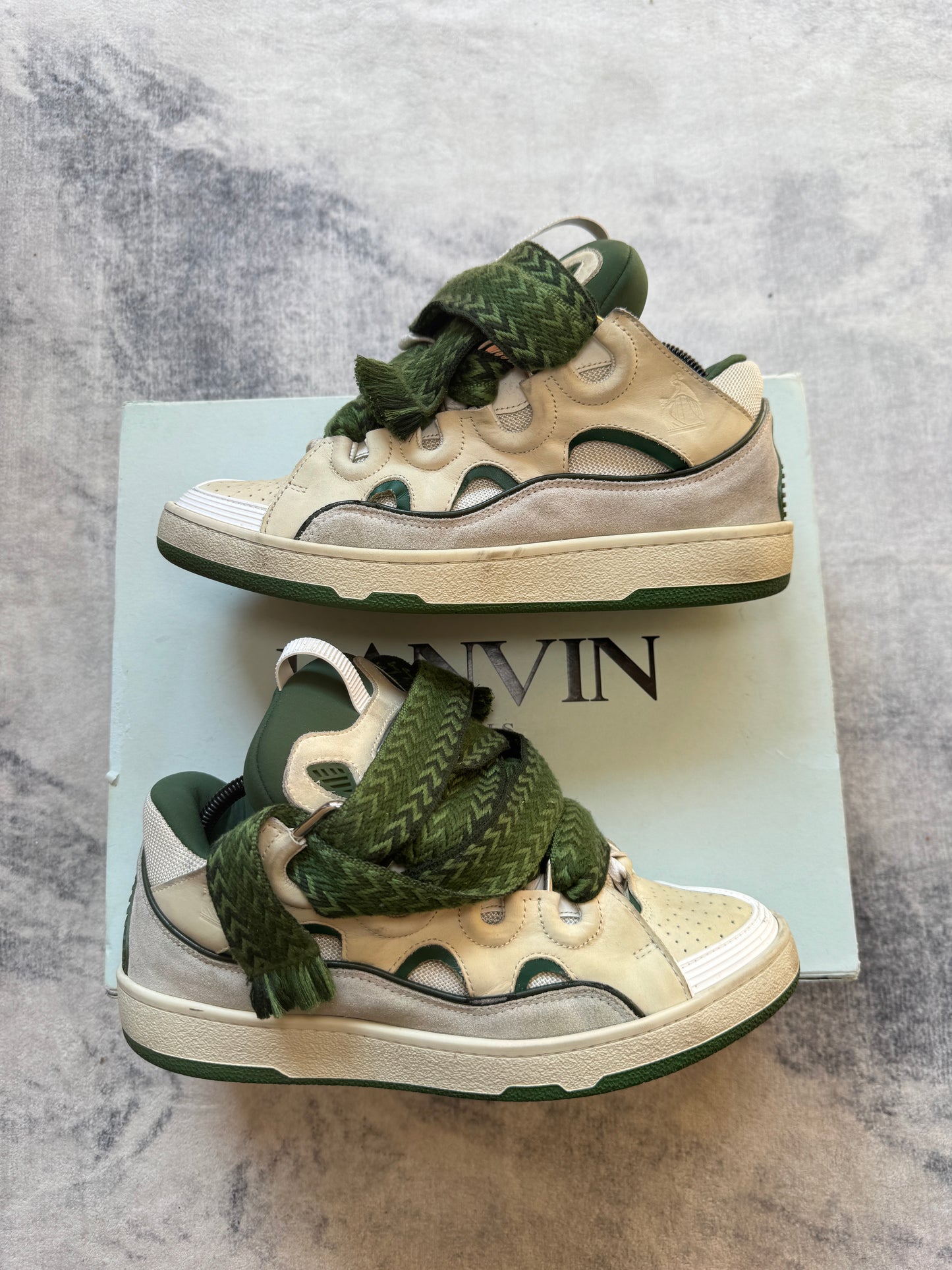 Lanvin Curb White/Green