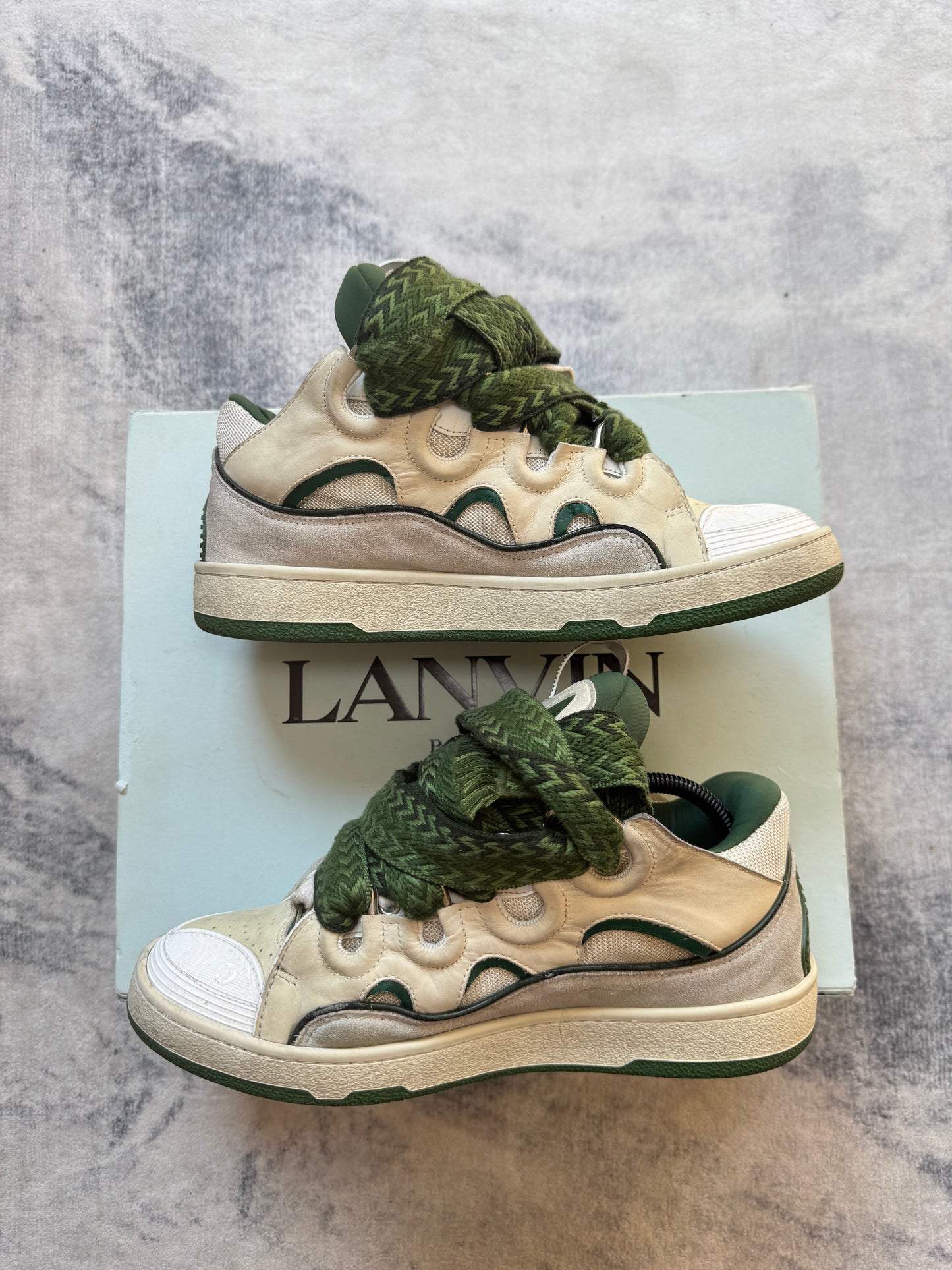 Lanvin Curb White/Green
