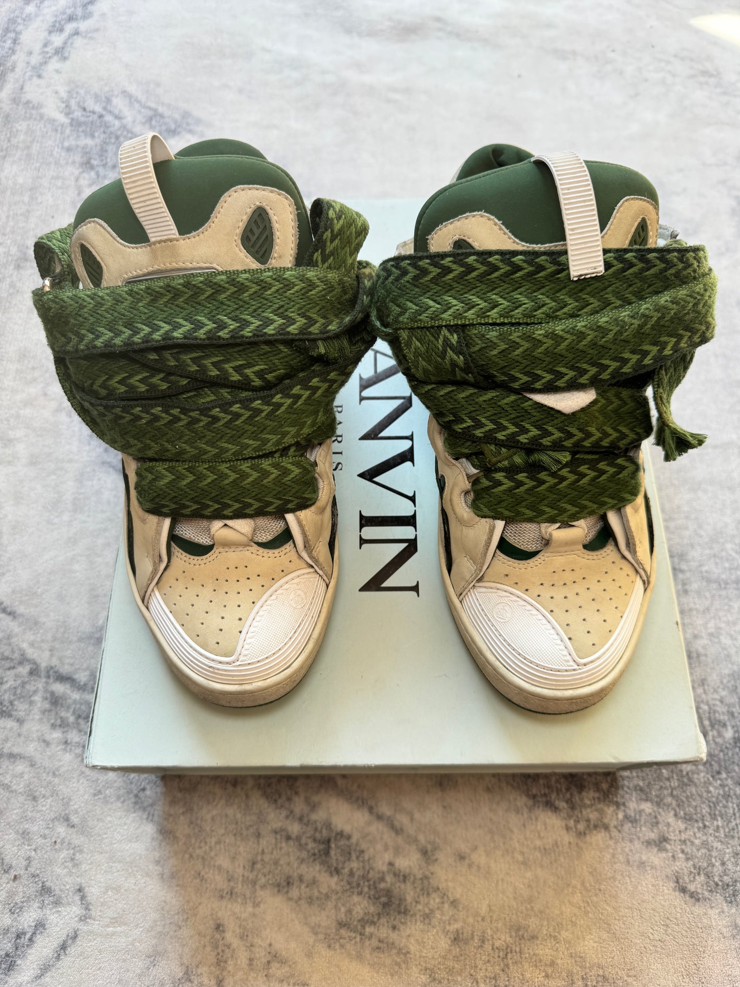 Lanvin Curb White/Green