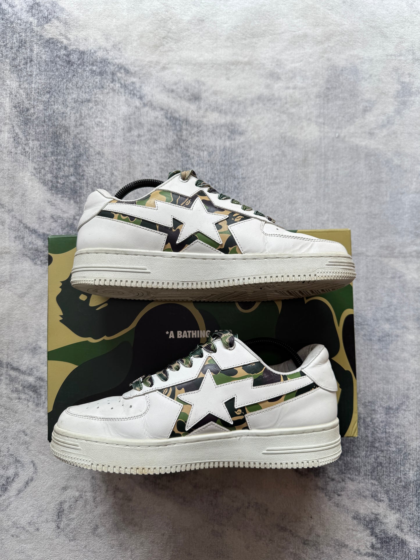 A Bathing Ape Bapesta White Camo