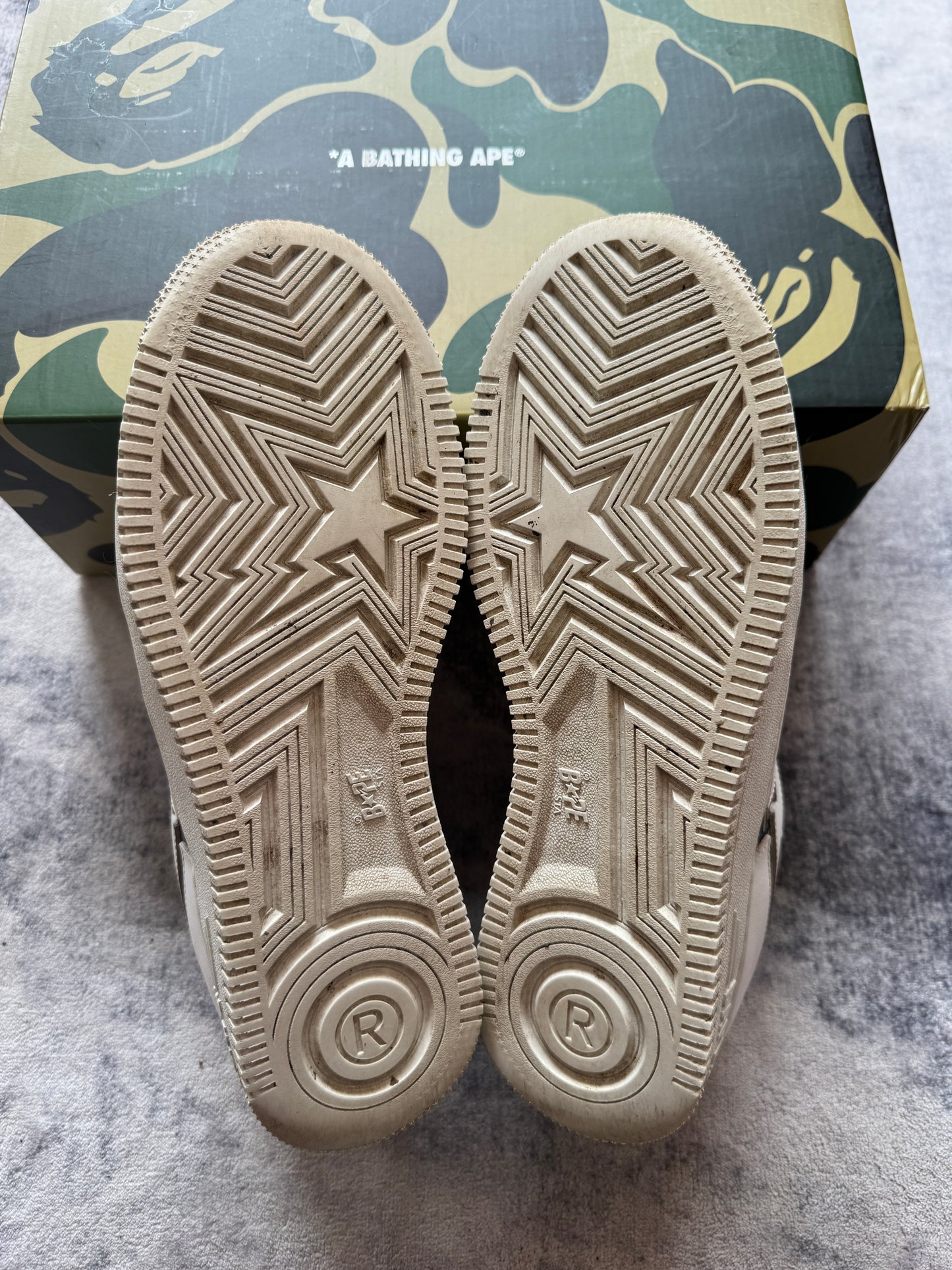 A Bathing Ape Bapesta White Camo