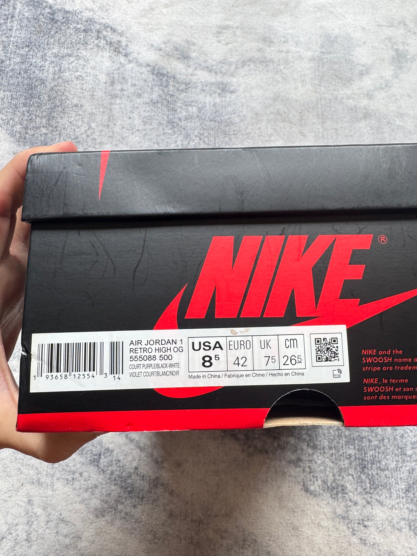 Jordan 1 High Court Purple