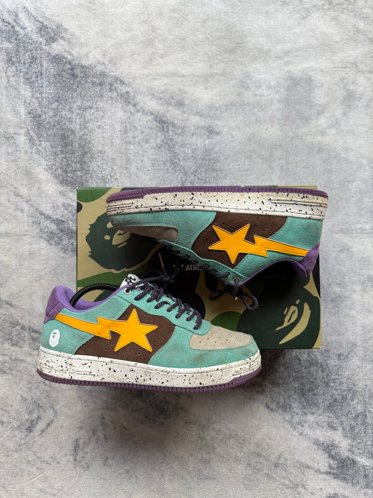A Bathing Ape Bapesta Teal Brown