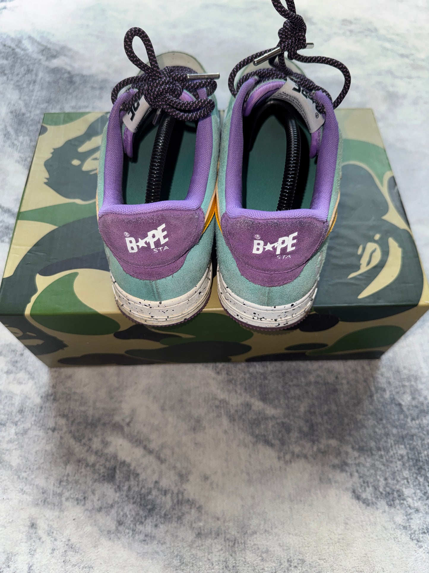 A Bathing Ape Bapesta Teal Brown