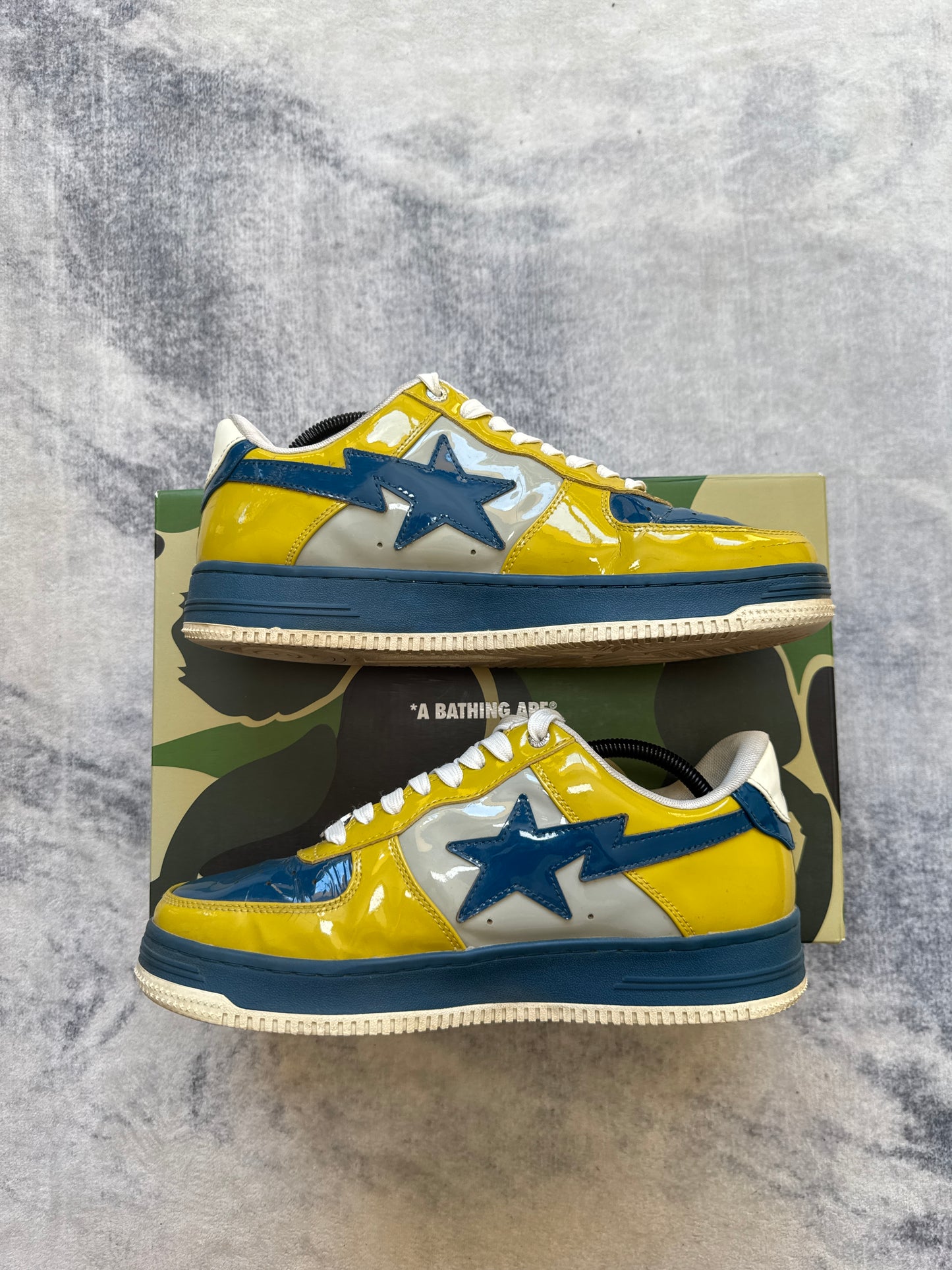 A Bathing Ape Bapesta Blu/Yellow