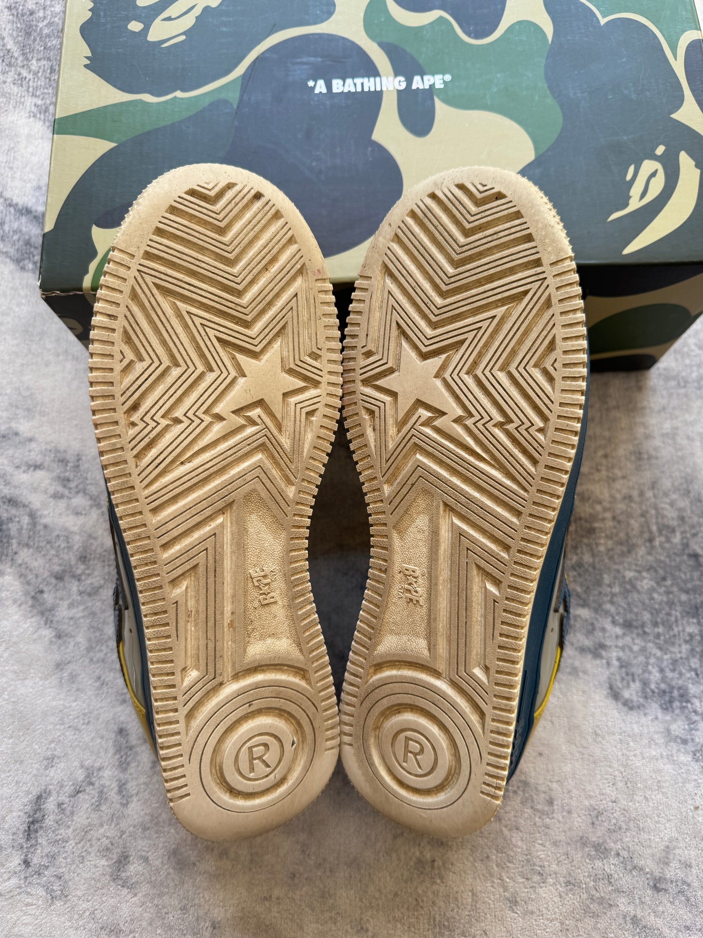 A Bathing Ape Bapesta Blu/Yellow