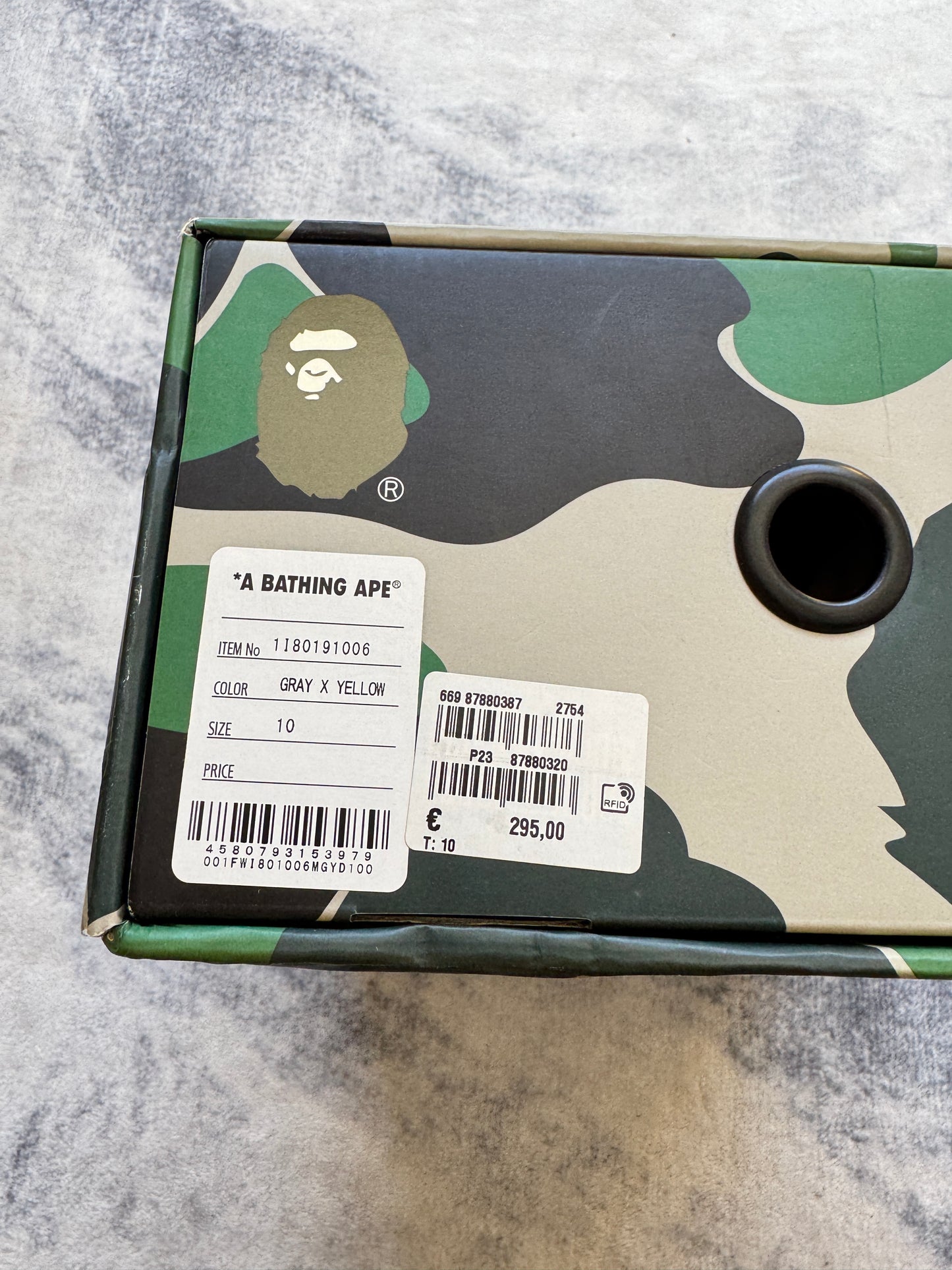 A Bathing Ape Bapesta Blu/Yellow